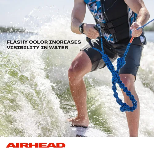 Miniatura 5 de Airhead Cuerda de wakesurf trenzada en espiral, 3 secciones, 16 pies