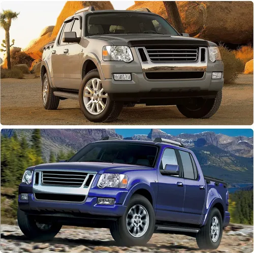 Miniatura 5 de DWVO Conjunto de faros delanteros compatible con Ford Explorer 06-10 2006-2010 2006-2010, par de repuesto para el lado del conductor y del pasajero