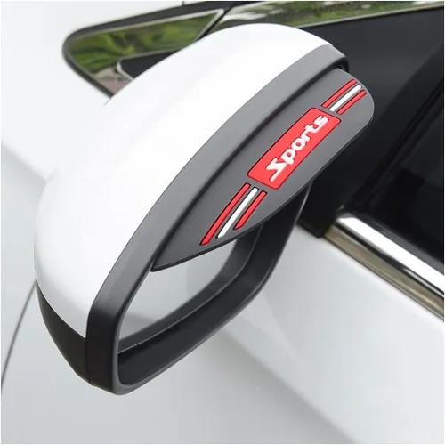 Miniatura 8 de Blilo 2 protectores de visera de humo para espejos laterales de automóvil, cejas impermeables de fibra de carbono para automóviles, camiones y SUV