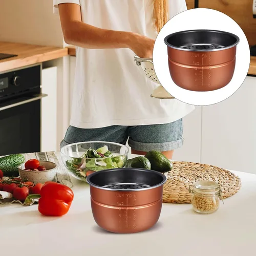 Miniatura 8 de Ipetboom Replacement Non-stick 4l Inner Pot for Electric Pressure Cooker with Thickened Aluminum Alloy and Steamer Rack, Compatible Rice Cooker