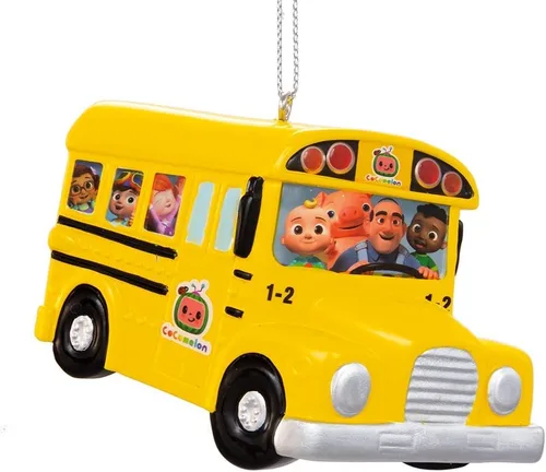 Miniatura 2 de Kurt Adler Cocomelon - Adorno personalizable para autobús escolar amarillo