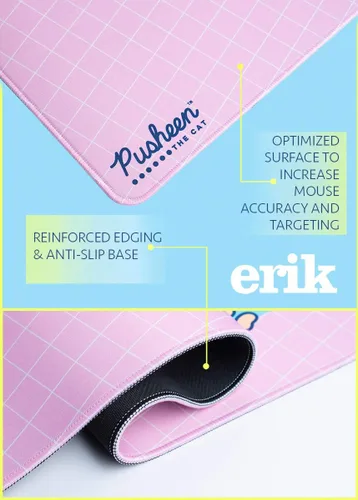Miniatura 5 de Grupo Erik Alfombrilla de mouse XXL - Pusheen Regalos para los amantes de los gatos Alfombrilla de escritorio para juegos de 31.5 x 13.8 pulgadas