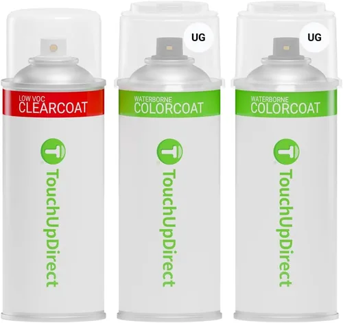 TouchUpDirect UG White Platinum Pearl Tricoat Compatible con Ford Pintura de retoque Exact Match en aerosol - Kit esencial Tricoat blanco platino