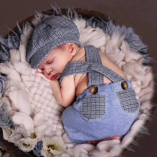 Holibeat Accesorios de Fotografía para Bebé Recién Nacido Niño Trajes de Sesión de Fotos para Bebé Niño Trajes Romper de Caballero Infantil con