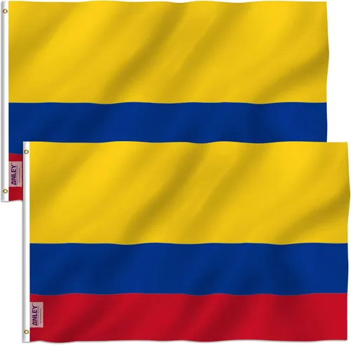 Miniatura 9 de Anley Fly Breeze - Bandera de Colombia de 3 x 5 pies, color vivo y a prueba de decoloración, cabecera de lona y doble costura, banderas nacionales