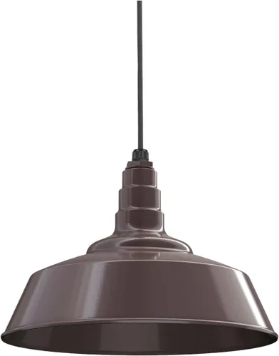 Miniatura 62 de Steel Lighting Co. Manhattan Warehouse Light Lámpara colgante montada en el techo Cúpula de 20 pulgadas Montaje al ras Luz de granero