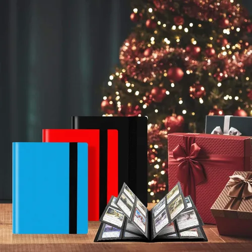 Miniatura 6 de Carpeta de cartas de 4 bolsillos para 160 fundas, carpeta de cartas álbum para colección de cartas intercambiables para cartas deportivas, cartas