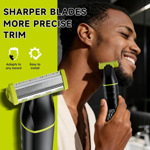 Miniatura 2 de Lanumi Kit de aseo 2 en 1 para hombre, recortadora de barba recargable inalámbrica, IPX7, maquinilla de afeitar eléctrica impermeable para nariz