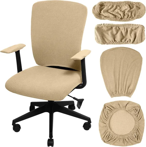 Miniatura 8 de Tallew Juego de 4 Fundas para Silla de Oficina Fundas Universales para Computadora Fundas Elásticas para Silla de Oficina Fundas para Respaldo