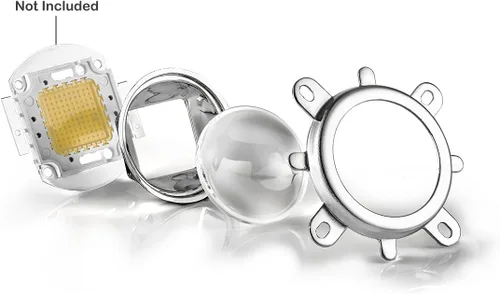 Miniatura 3 de Chanzon Lente LED de vidrio óptico (1.732 pulgadas, 1.732 pulgadas) + carcasa colimadora reflector de 1.976 pulgadas + soporte fijo con soporte