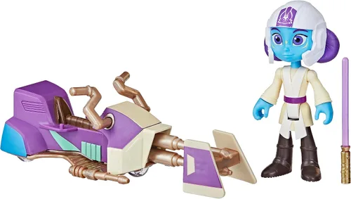 Star Wars: Young Jedi Adventures LYS Solay - Figura y bicicleta Speeder, figuras de acción y vehículos a escala de 4 pulgadas, juguetes de Star