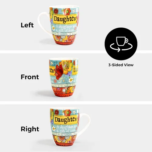 Miniatura 5 de Divinity Boutique Taza de cerámica y pila de notas, hija, 12 onzas