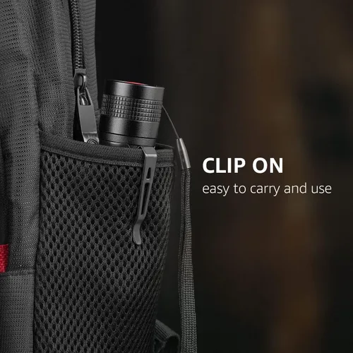 Miniatura 6 de Lepro Linterna LED con clip, linterna LE2050 de alto lúmenes, 5 modos de iluminación, zoomable, impermeable, linternas ligeras para emergencias