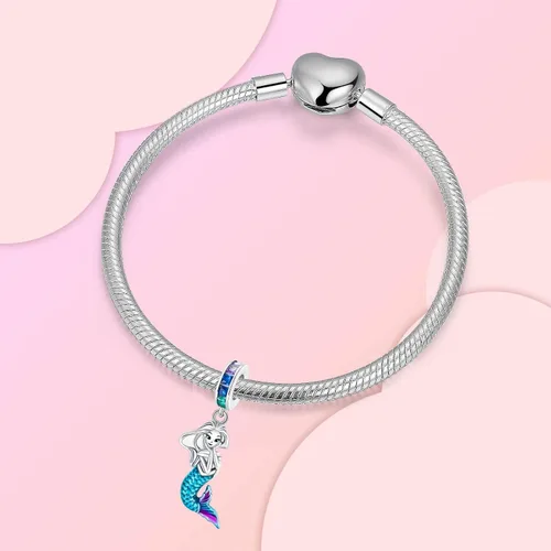 Miniatura 114 de Dije de girasol con diseño de estrella y luna y elefante para pulsera, collar de plata de ley 925, dijes de corazón de amor para mujer, regalo