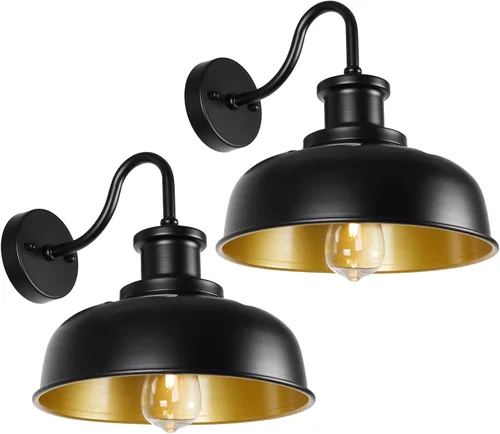 Miniatura 15 de Luz solar de granero para exterior, luces de pared al aire libre del atardecer al amanecer, funciona con energía solar, aplique de pared exterior