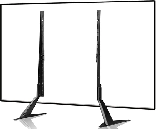 Soporte universal para TV, patas de metal para TV de 20 a 65 pulgadas LCD/LED/OLED/Plasma pantalla plana y curva, ajuste de altura con VESA 75x75mm