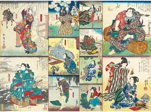 Miniatura 8 de Rompecabezas de madera para adultos de 1000 piezas en adelante, dragón japonés, tigre Ukiyo-e, Kuniyoshi, Kakegawa, samurái japonés, pintura