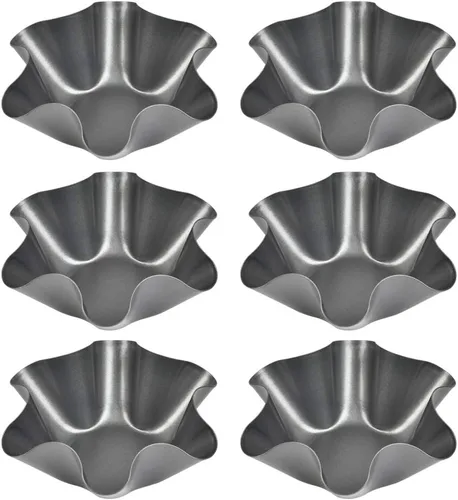 FOCCTS Paquete de 6 moldes para ensalada de taco, antiadherente, fabricante de conchas de tortilla de acero extragrueso, máquina de ensalada de