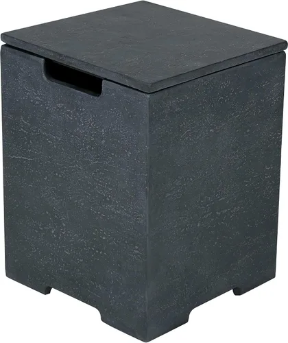 Miniatura 13 de AMS Fireplace Cubierta para tanque de propano de 20 libras Elementi (Cilindro liso - Negro) GFRC, color negro, forma redonda, tamaño - 15.7 x