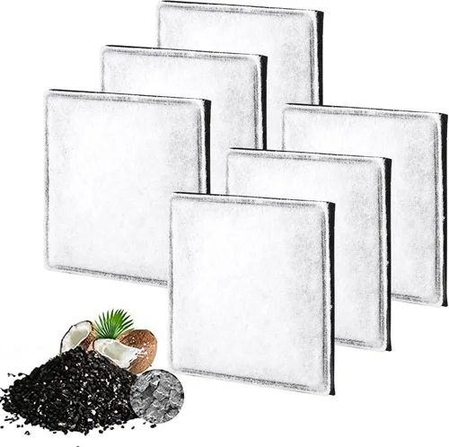 Miniatura 8 de Filtros de carbono de repuesto, filtros de agua para mascotas, filtros de fuente compatibles con Catit Mini Flower Fountain, paquete de 12
