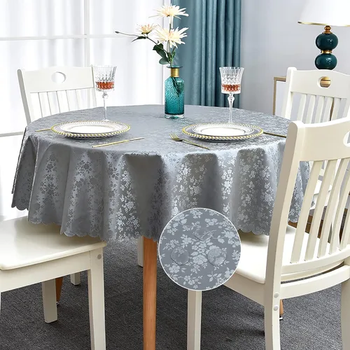 Miniatura 61 de Romanstile Mantel de poliuretano resistente a las manchas y a las arrugas, mantel para comedor/fiesta/camping interior y exterior, lavable, de Flor