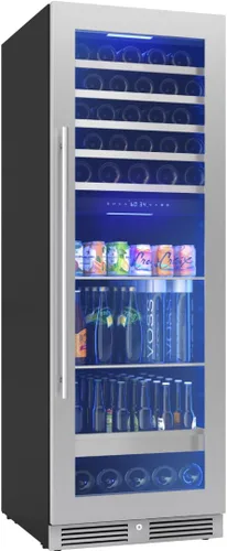 Miniatura 10 de Zephyr Refrigerador de vino y bebidas de 24 pulgadas, zona única, tamaño completo, bodegas de vino altas, gabinete de bebidas de bar grande