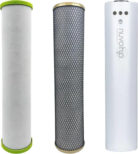 NuvoH2O Cartucho de repuesto para sistema de trío para todo el hogar, avanzado sistema de filtro de agua de 3 etapas con filtro de cítricos sin sal