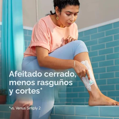 Miniatura 2 de Gillette Venus Simply 3 rasuradoras desechables para mujeres sensibles 16 rasuradoras individuales (paquete de 4)