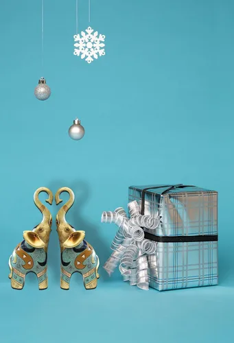Miniatura 5 de Decoración de elefante de buena suerte para el hogar, pequeñas figuras y estatuas de elefante (2 piezas medianas)