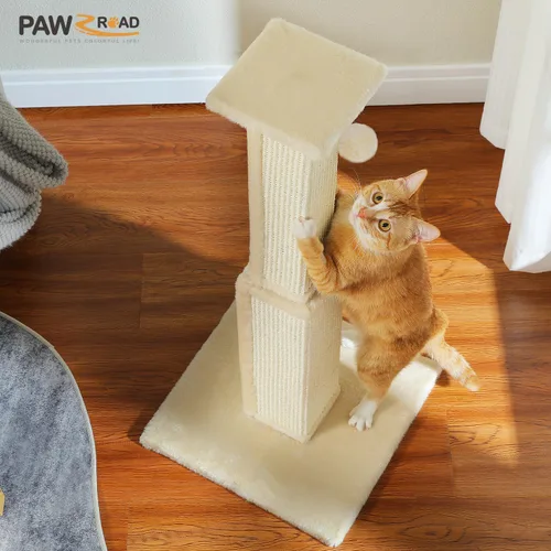 Miniatura 7 de PAWZ Road Poste Rascador Grande para Gatos de 32" de Alto, Poste Rascador para Gatos de Interior Adultos, Poste Rascador Definitivo con Sisal