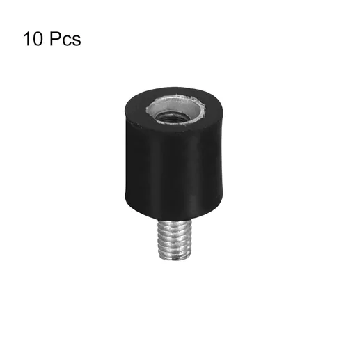 Miniatura 3 de uxcell Soportes de goma, 10 unidades M3 macho/hembra aislador de vibración, amortiguador, para motor de garaje, compresor de aire, bobinas de barco