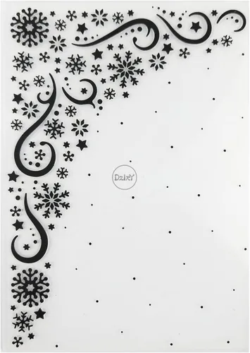 DzIxY Carpetas de plástico en relieve de copo de nieve de Navidad para suministros de fabricación de tarjetas, plantillas de álbum de recortes 3D,