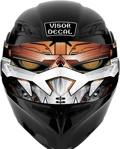 Miniatura 7 de GRAPHIX EXPRESS Calcomanía gráfica para visera de robot, casco compatible con: Icon Shoei Bell HJC Scorpion AGV V2 (robot V07)