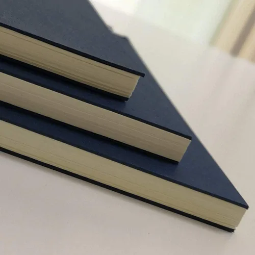 Miniatura 3 de YUREE Cuaderno en espiral B5 sin rayas, papel en blanco grueso de 3.53 oz/m² y cubierta rígida de estraza, 65 hojas (130 páginas), paquete de 3, Azul