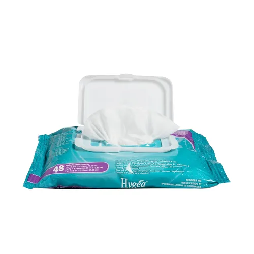 Miniatura 2 de Hygea Toallitas desechables, 48 unidades, a base de plantas, seguras para sépticas, toallitas de limpieza personal suaves e hipoalergénicas con aloe