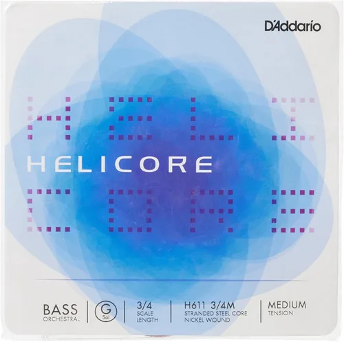 Miniatura 13 de D'Addario Helicore Orchestral Bass Single A String, escala 3/4, tensión media