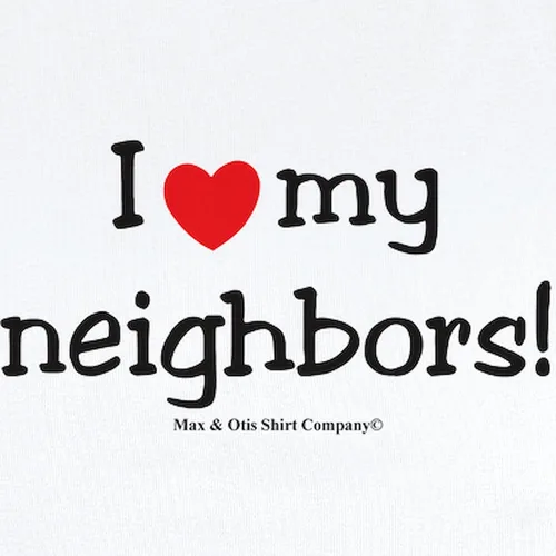 Miniatura 2 de CafePress Amo a mis vecinos! Body para bebé lindo mameluco para bebé