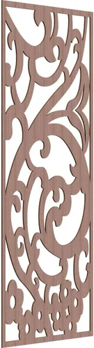 Miniatura 50 de Bridgewater - Paneles de pared decorativos de madera con calado, 9 3/8 pulgadas de ancho x 24 3/8 pulgadas de alto x 1/4 de alto, nogal