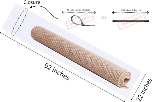 Miniatura 2 de Wowfit Bolsa de almacenamiento grande de plástico para alfombras con cierre de cremallera, resistente para alfombras de hasta 6 x 9 pies, perfecta