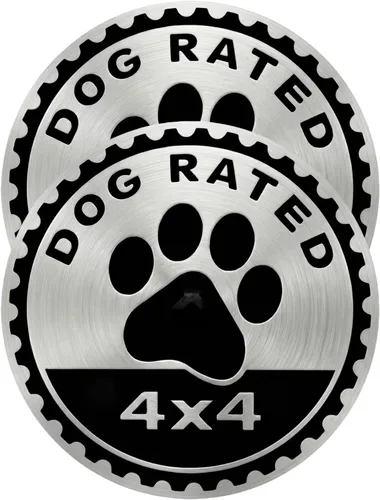 Miniatura 18 de 2 piezas de emblema de coche Boobie Rated, emblema automotriz metálico 4 x 4, emblemas de coche redondos de metal 3D, pegatinas de emblema de coche