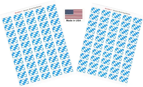 Miniatura 222 de 100 calcomanías de la bandera de Alaska; 1.5" x 1" hechas en Estados Unidos, calcomanías autoadhesivas de la bandera del estado para álbumes