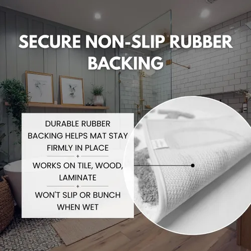 Miniatura 4 de LABEND HOME Alfombra de baño Get Naked de 20 x 31.5 pulgadas, divertida alfombra de baño, respaldo antideslizante de microfibra de felpa, lavable a