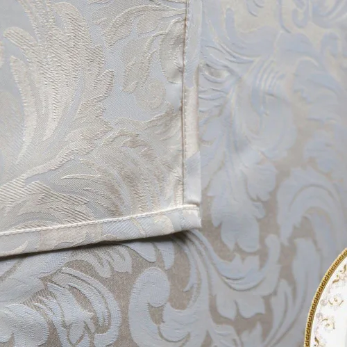 Miniatura 4 de Tektrum Mantel rectangular de damasco jacquard de 60 x 102 pulgadas, resistente al agua, a prueba de derrames, resistente a las manchas, sin