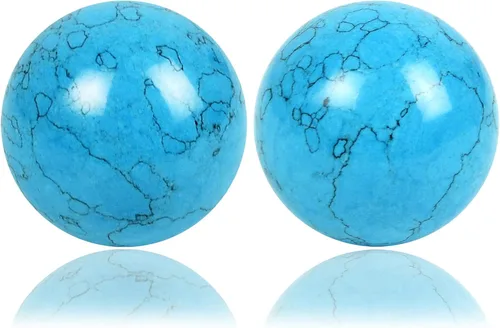Miniatura 5 de Fengshuibringluck Bolas de salud chinas Baoding de cristal natural de 1.6 pulgadas para terapia de manos, ejercicio y alivio del estrés