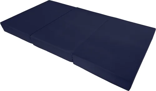 Miniatura 13 de D&D Futon Furniture - Cama de espuma triple plegable, colchón otomano plegable (negro, tamaño individual (6 x 39 x 75)