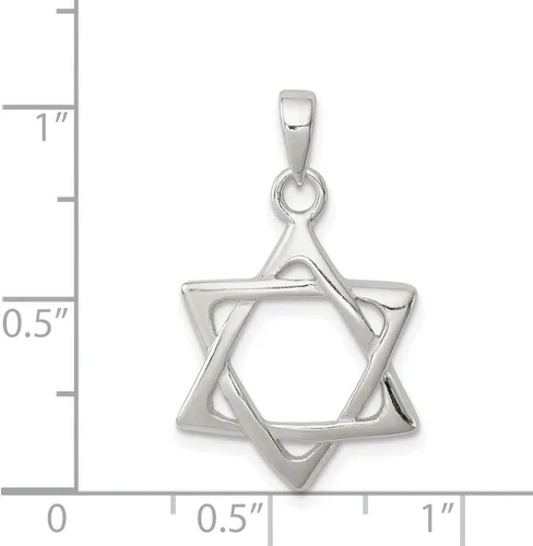 Miniatura 2 de FindingKing Colgante de plata esterlina con dije de estrella de David, Plata esterlina