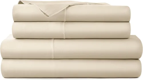 Miniatura 18 de Sábanas 100% algodón orgánico, tamaño matrimonial, sábanas orgánicas con certificación GOTS con bolsillo profundo de 300 hilos y tejido de satén