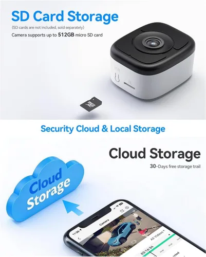 Miniatura 5 de LongPlus Cámara de ventana 4K de 8 MP, cámara Safeview interior con visión nocturna a todo color, detección de vehículos humanos AI, cámara