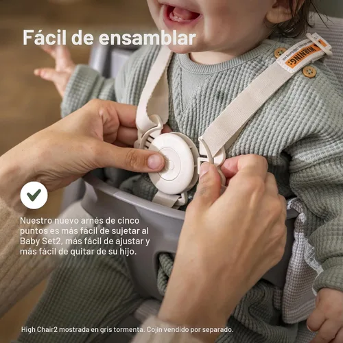 Miniatura 7 de Stokke Tripp Trapp Silla alta 2, natural, incluye silla + juego de bebé con arnés extraíble para niños de 6 a 36 meses, ajustable, ergonómica