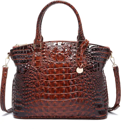 Miniatura 22 de Makcr Joacbv Bolso Satchel para Mujer Bolso Bandolera Largo Elegante Bolso Tote Asa Superior Cuero Vegano Bolsos de Mano para Damas Patrón en Relieve